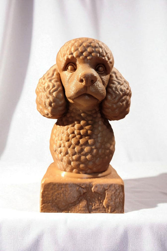 3D-Druck Pudel Büste – Hund Figur aus PLA – ca. 17,5 cm