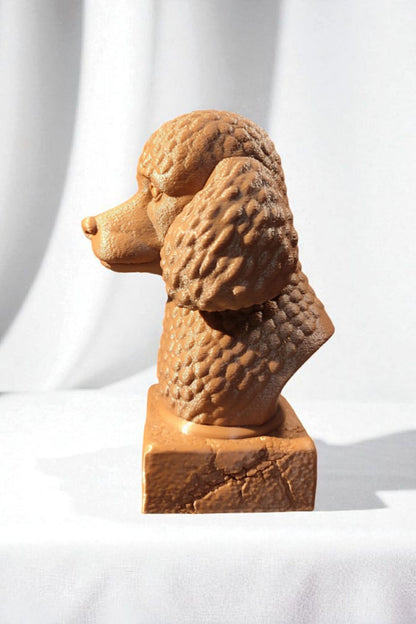 3D-Druck Pudel Büste – Hund Figur aus PLA – ca. 17,5 cm