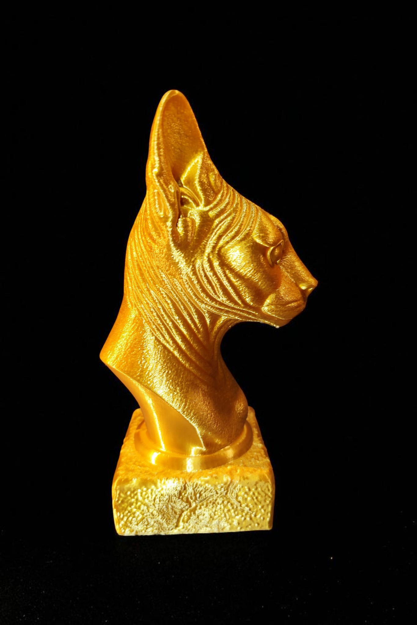 3D-Druck Sphinx Katze Büste – detailreiche Katzen Figur aus PLA – ca. 18 cm