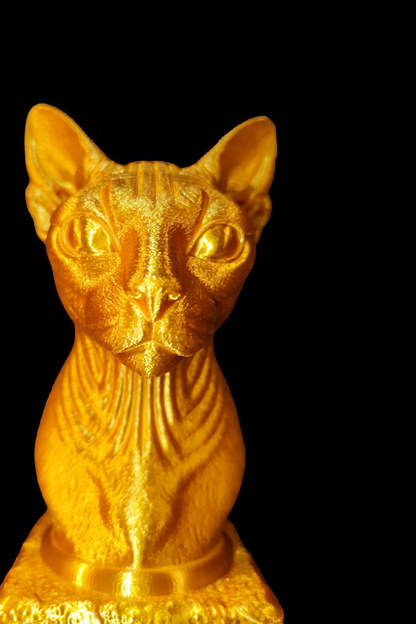 3D-Druck Sphinx Katze Büste – detailreiche Katzen Figur aus PLA – ca. 18 cm