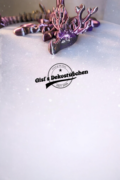 3D Blatt Drache mit Geweih