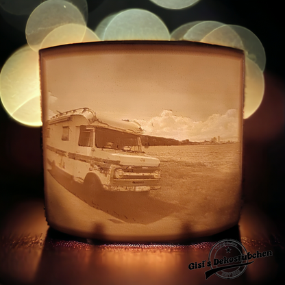 3D Druck Lithophan Gebogen LED Wunschfoto