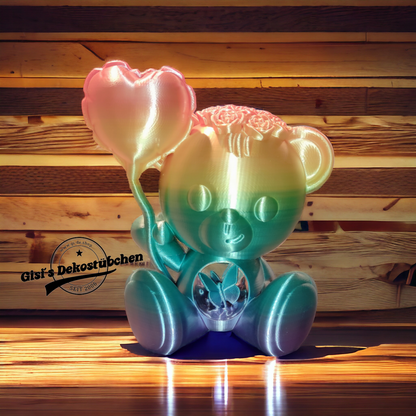 3D Gedruckt - verliebter Teddybär Statue - Design by Koza Design