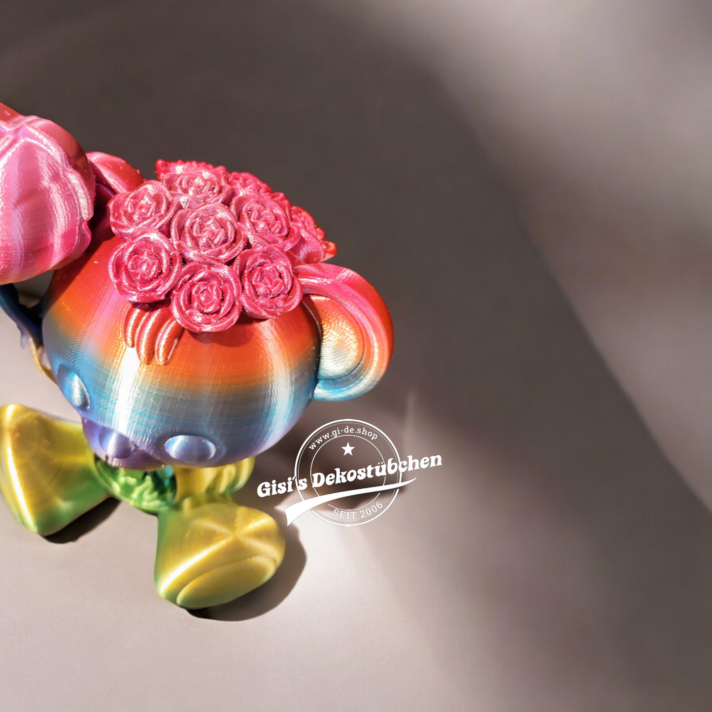 3D Gedruckt - verliebter Teddybär Statue - Design by Koza Design