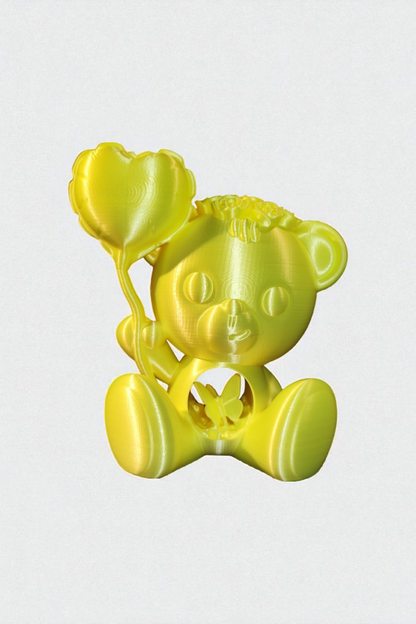 3D Gedruckt - verliebter Teddybär Statue - Design by Koza Design