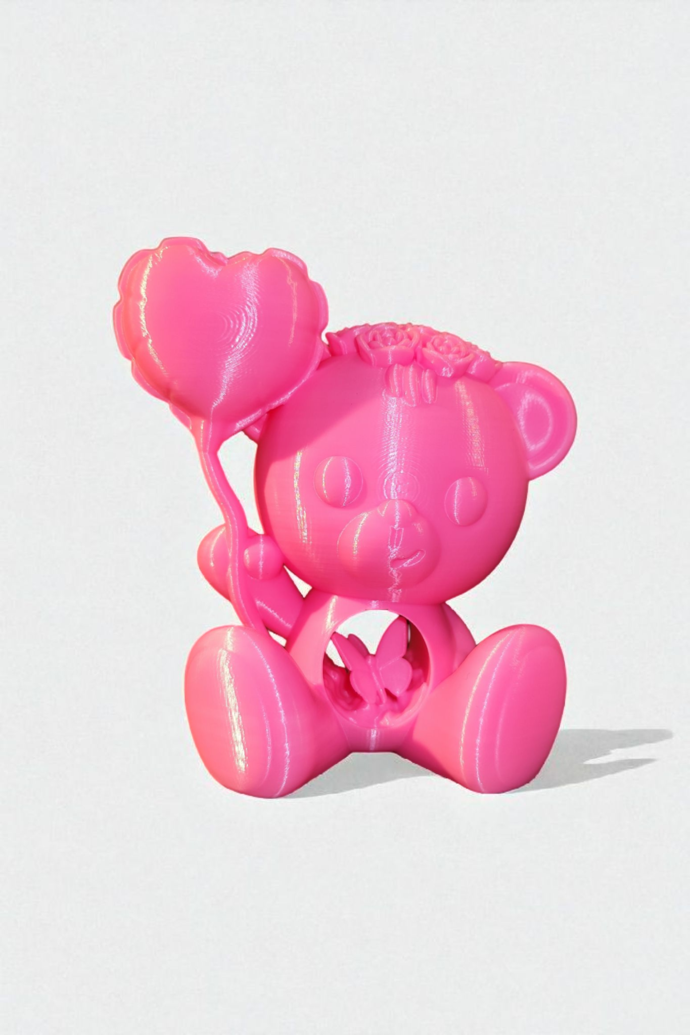 3D Gedruckt - verliebter Teddybär Statue - Design by Koza Design