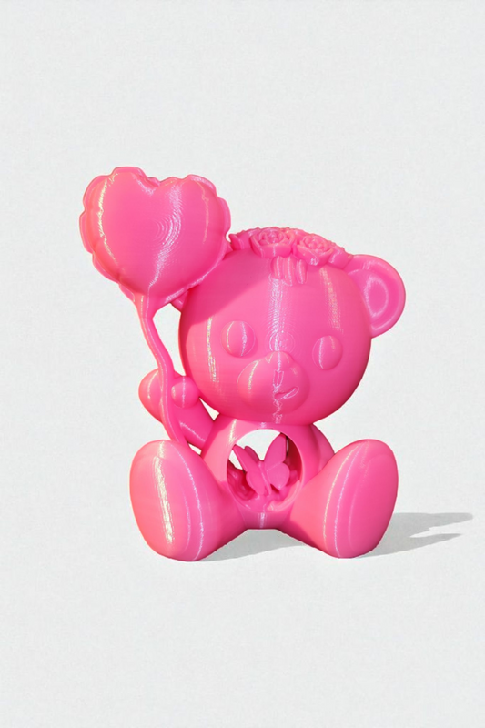 3D Gedruckt - verliebter Teddybär Statue - Design by Koza Design