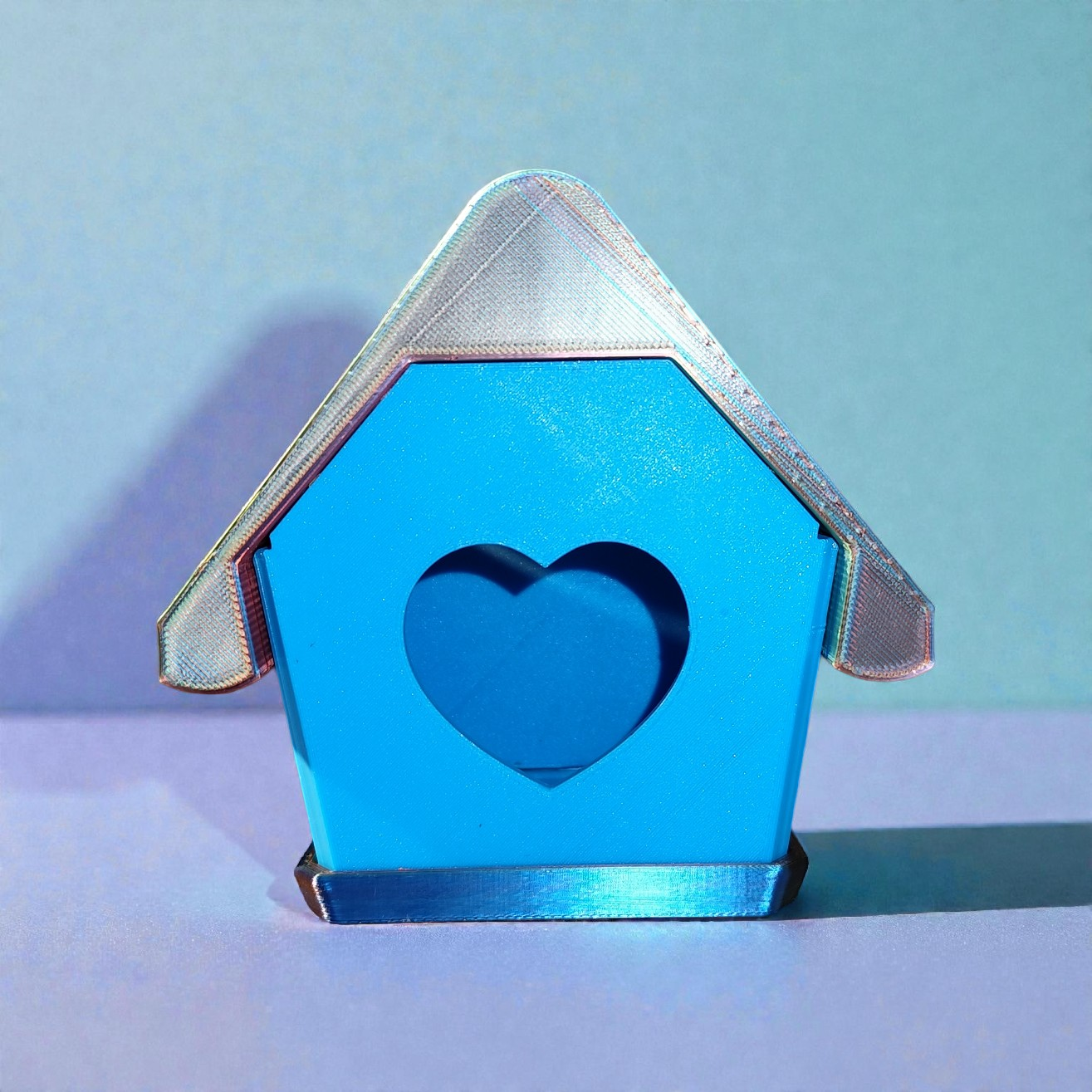 3D Gedrucktes Vogelhäuschen Deko – Abnehmbares Dach & Rückwand | PLA