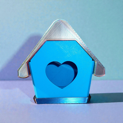 3D Gedrucktes Vogelhäuschen Deko – Abnehmbares Dach & Rückwand | PLA