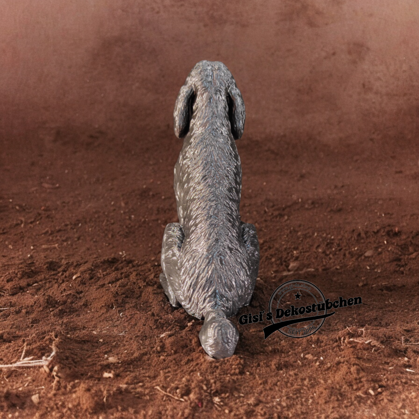 3D Pudel Figur, Statur, sitzend