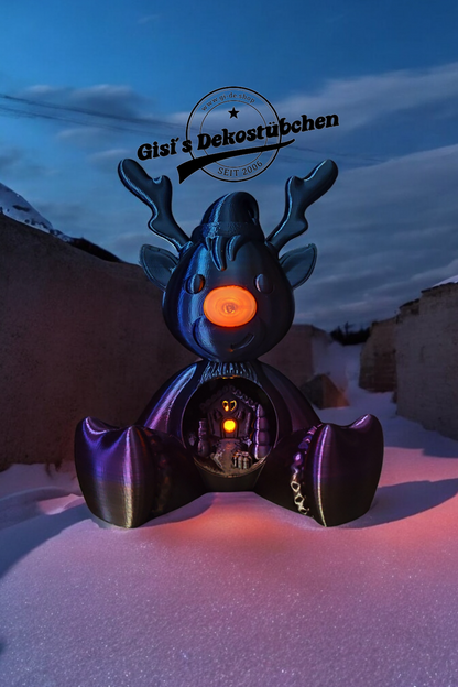 3D Rudolf mit der roten Nase