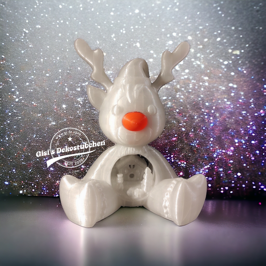 3D Rudolf mit der roten Nase