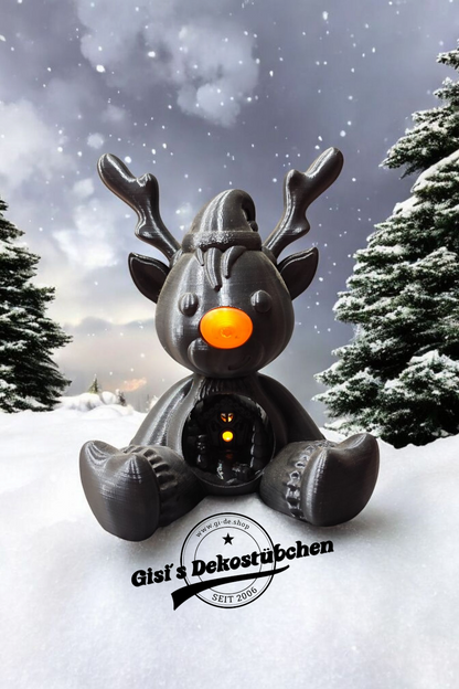3D Rudolf mit der roten Nase