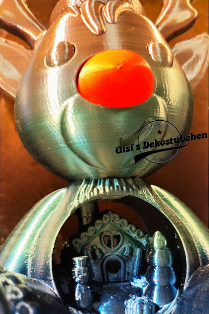 3D Rudolf mit der roten Nase