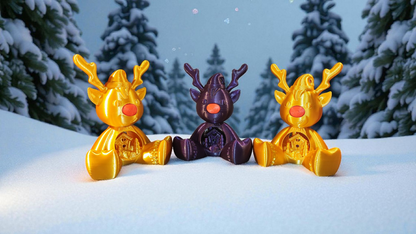 3D Rudolf mit der roten Nase – Handgefertigte Weihnachtsdeko