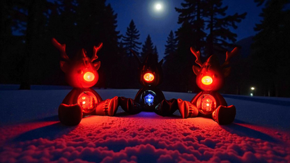 3D Rudolf mit der roten Nase – Handgefertigte Weihnachtsdeko