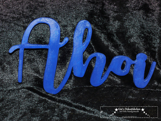 3D Schriftzug Ahoi in Deko Wandtattoo