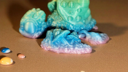 3D gedruckte Flexi-Schildkröte mit Pilz-Varianten | Wunschfarbe | Cinderwing3D