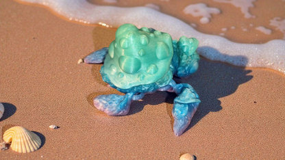 3D gedruckte Flexi-Schildkröte mit Pilz-Varianten | Wunschfarbe | Cinderwing3D