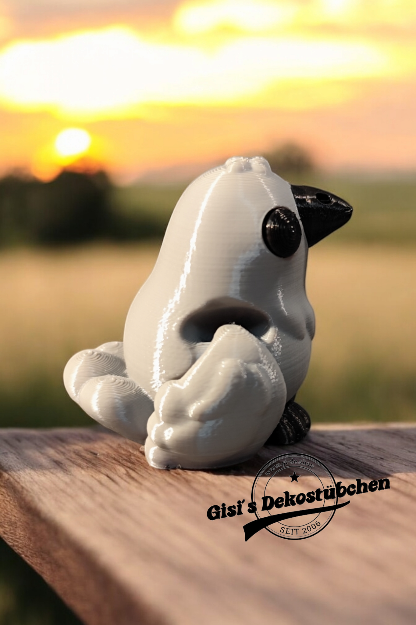3D gedruckte Krähe Figur PLA Dekoration