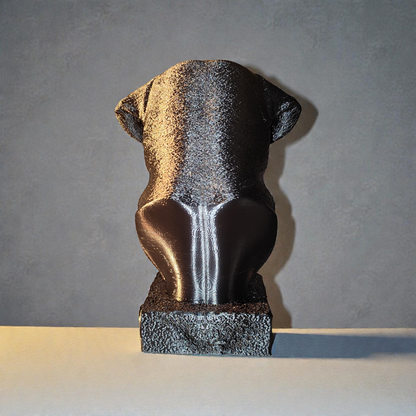 3D gedruckte Labrador Büste personalisiert – Labrador Statue mit Wunschnamen & Wunschfarbe