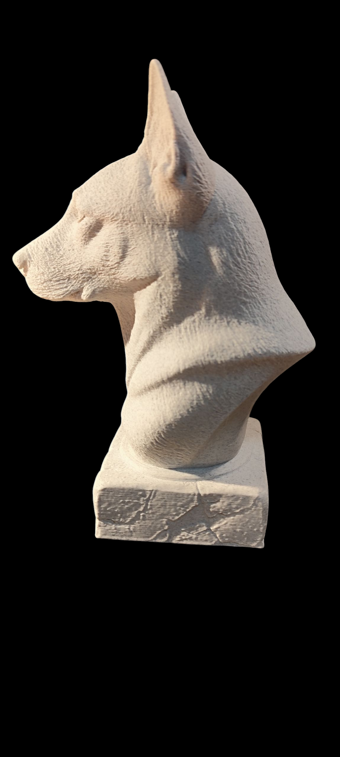 3D gedruckte Malinois Büste – ca. 18 x 13 x 8 cm – PLA Kunststoff – Wunschfarbe möglich –
