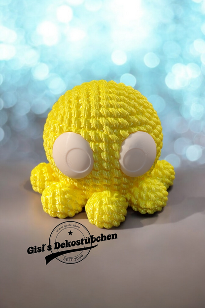 3D gedruckte Oktopus Spardose in Woll Optik