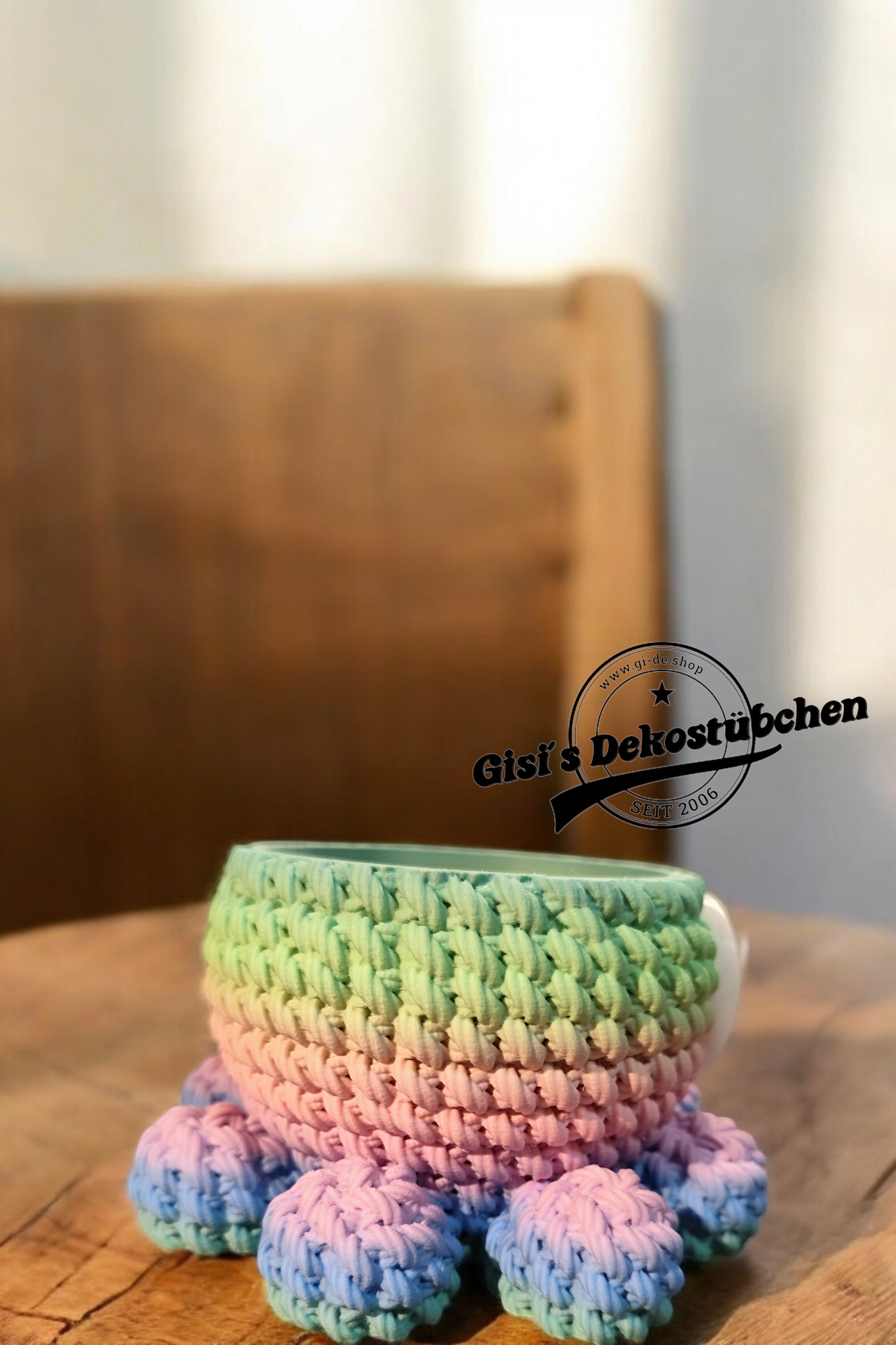 3D Oktopus Stiftehalter Woll Optik