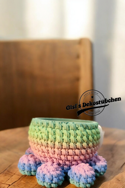 3D Oktopus Stiftehalter Woll Optik