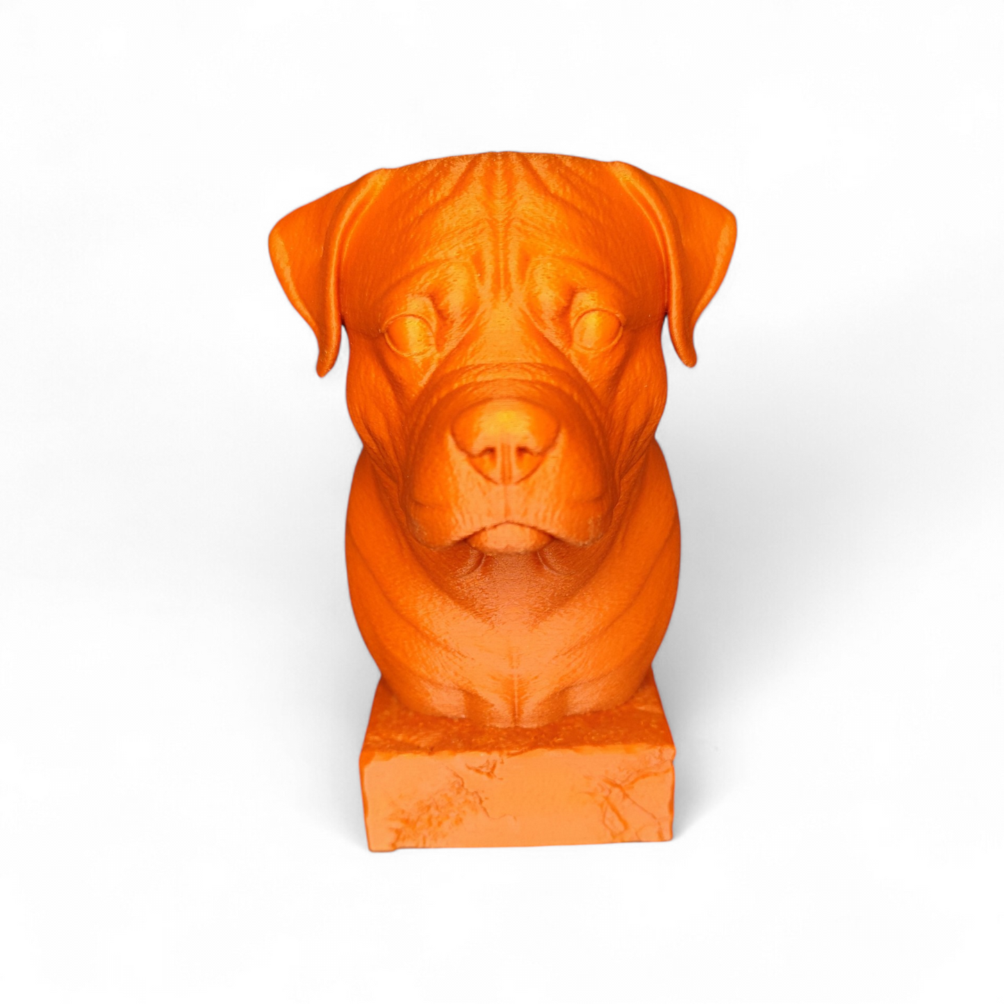 3D gedruckte Rottweiler Büste personalisiert – Dekofigur mit Wunschname