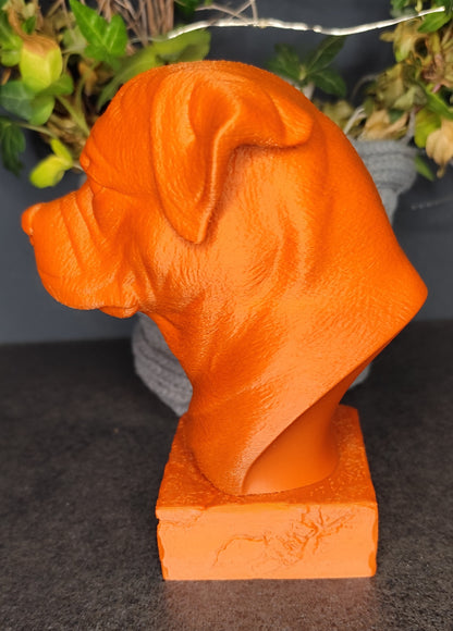 3D gedruckte Rottweiler Büste personalisiert – Dekofigur mit Wunschname