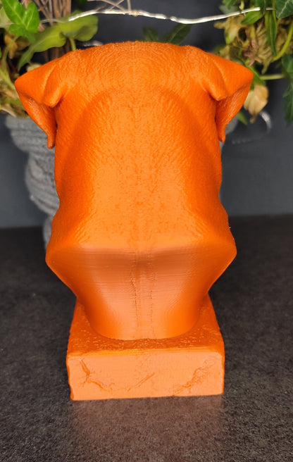 3D gedruckte Rottweiler Büste personalisiert – Dekofigur mit Wunschname