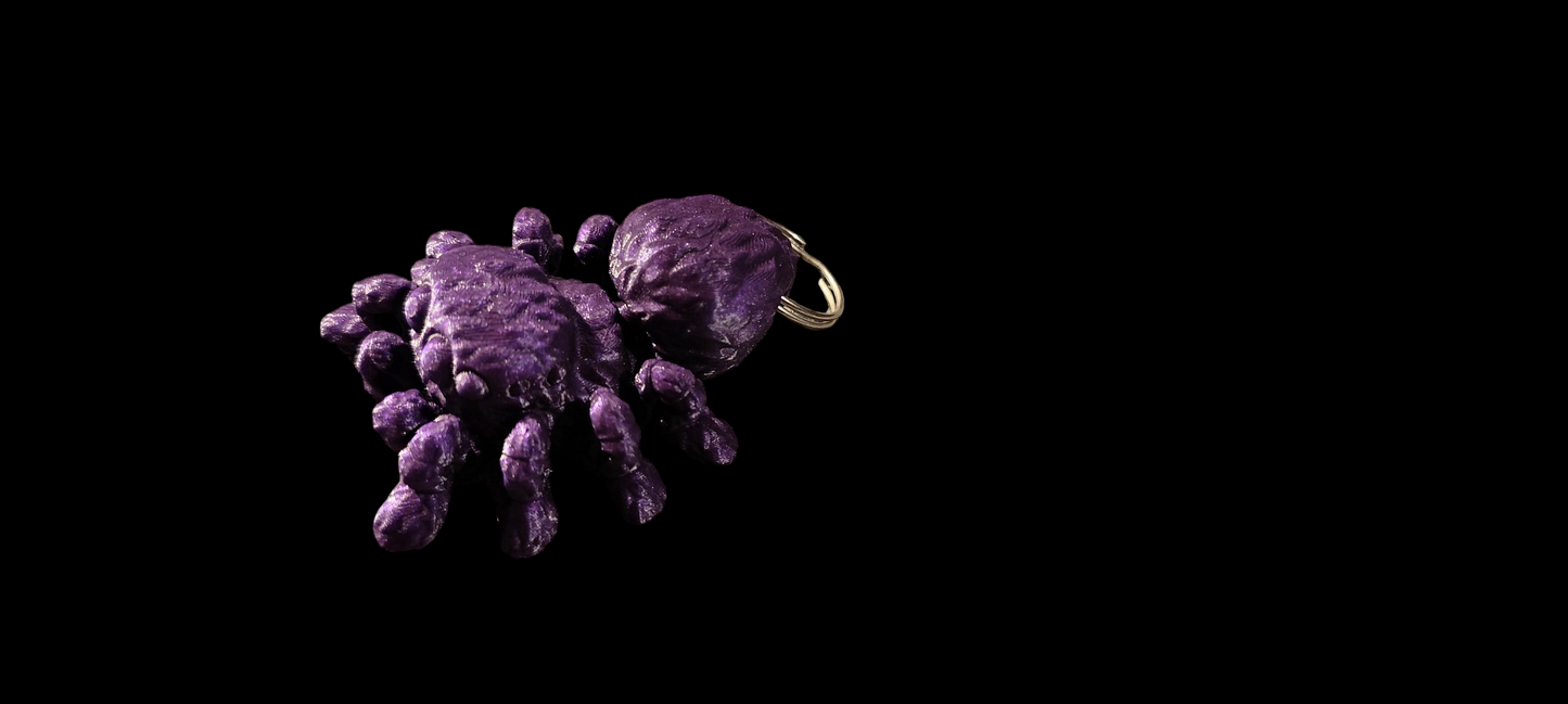 3D gedruckte Spinne Schlüsselanhänger – niedliches Design – PLA – beweglicher Popo – Wunschfarbe
