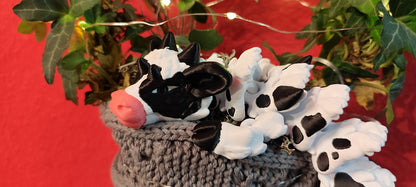 3D gedruckte flexible Kuh Mama XXL – 52 cm – bewegliche Dekofigur mit schwarzen Flecken – autorisierter Verkäufer von Cinderwings3D