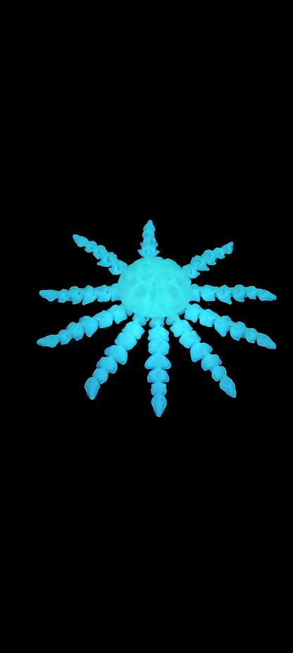 3D gedruckte flexible Qualle – PLA Figur – 10 bewegliche Tentakeln – Wunschfarbe – Stressabbau