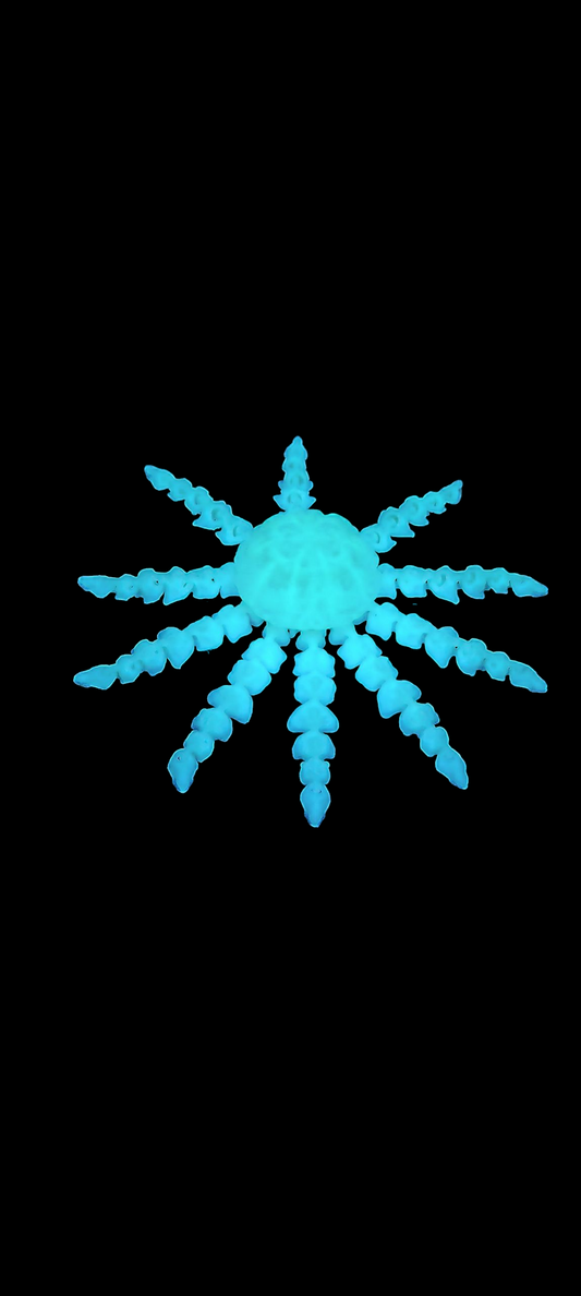 3D gedruckte flexible Qualle – PLA Figur – 10 bewegliche Tentakeln – Wunschfarbe – Stressabbau