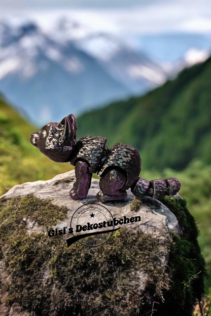 3D gedruckte kleine Katze Fidget Flexibles