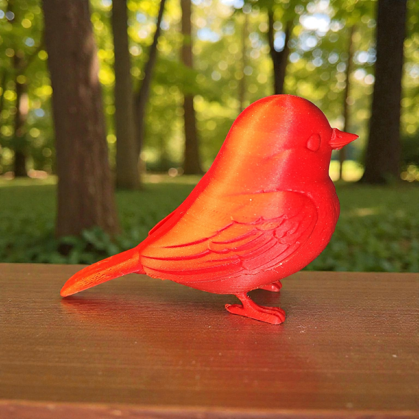 3D gedruckter Deko-Vogel mit Herz – liebevolles Design, Wunschfarbe möglich