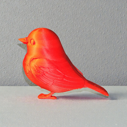 3D gedruckter Deko-Vogel mit Herz – liebevolles Design, Wunschfarbe möglich