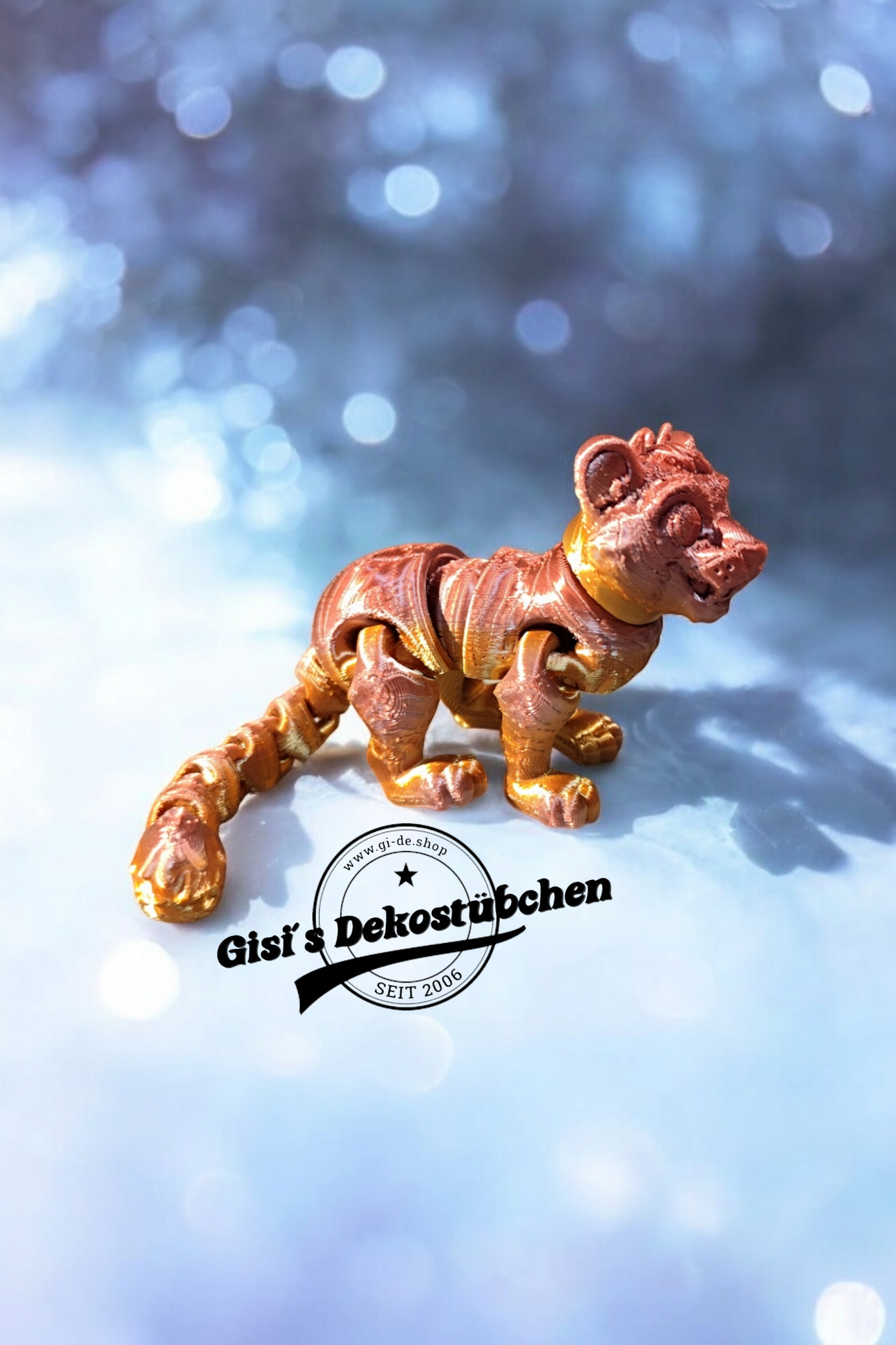 3D gedruckter Tiger Fidget Flexibles Tier