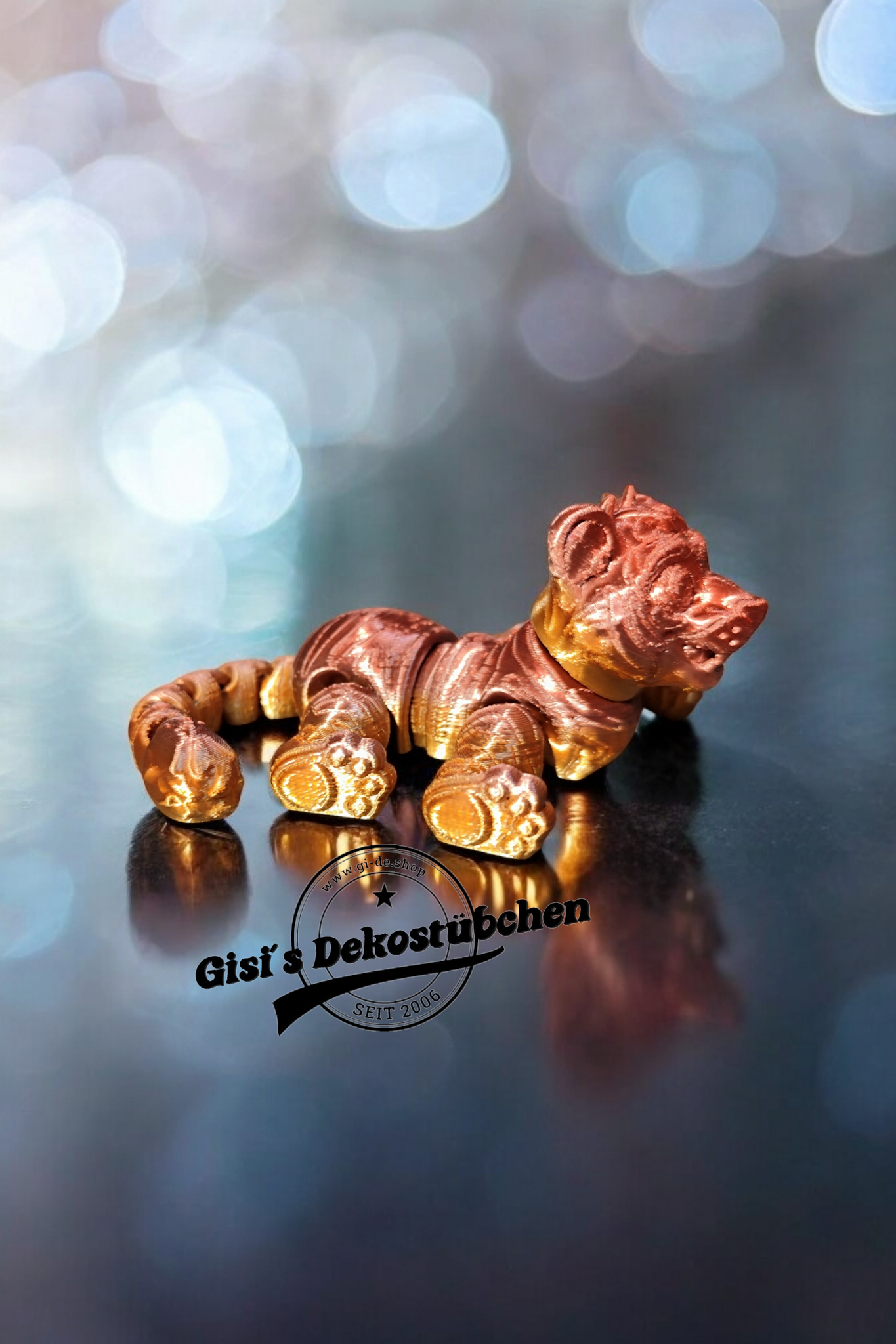 3D gedruckter Tiger Fidget Flexibles Tier