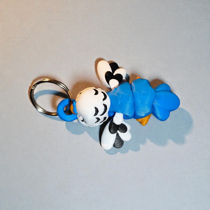 3D gedruckter Wellensittich Schlüsselanhänger – niedlicher Flexi Vogel | Wunschfarben möglich