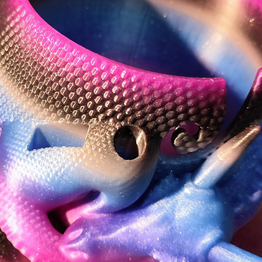 Wollhalter Drache 3D Druck - Wollschale Häkeln Stricken mit Nadel Schere Halter