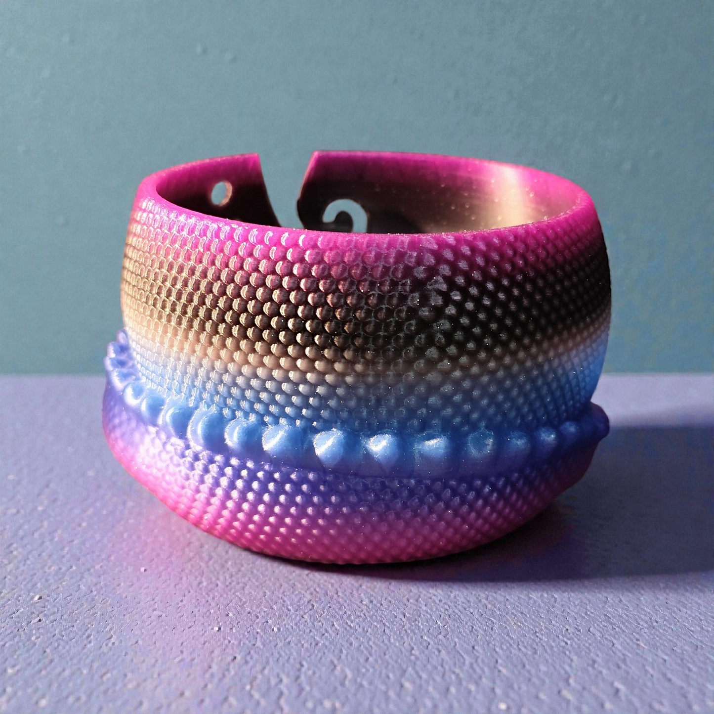 Wollhalter Drache 3D Druck - Wollschale Häkeln Stricken mit Nadel Schere Halter