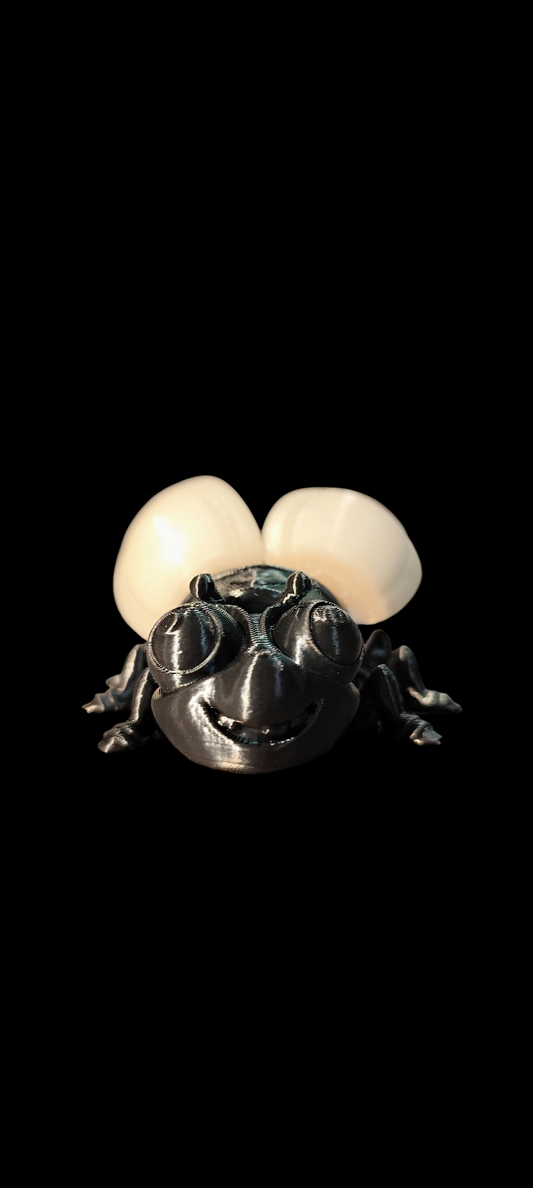 3D gedrucktes Glühwürmchen – bewegliche Flügel & Füße – PLA – Wunschfarbe – Flexi Factory Design