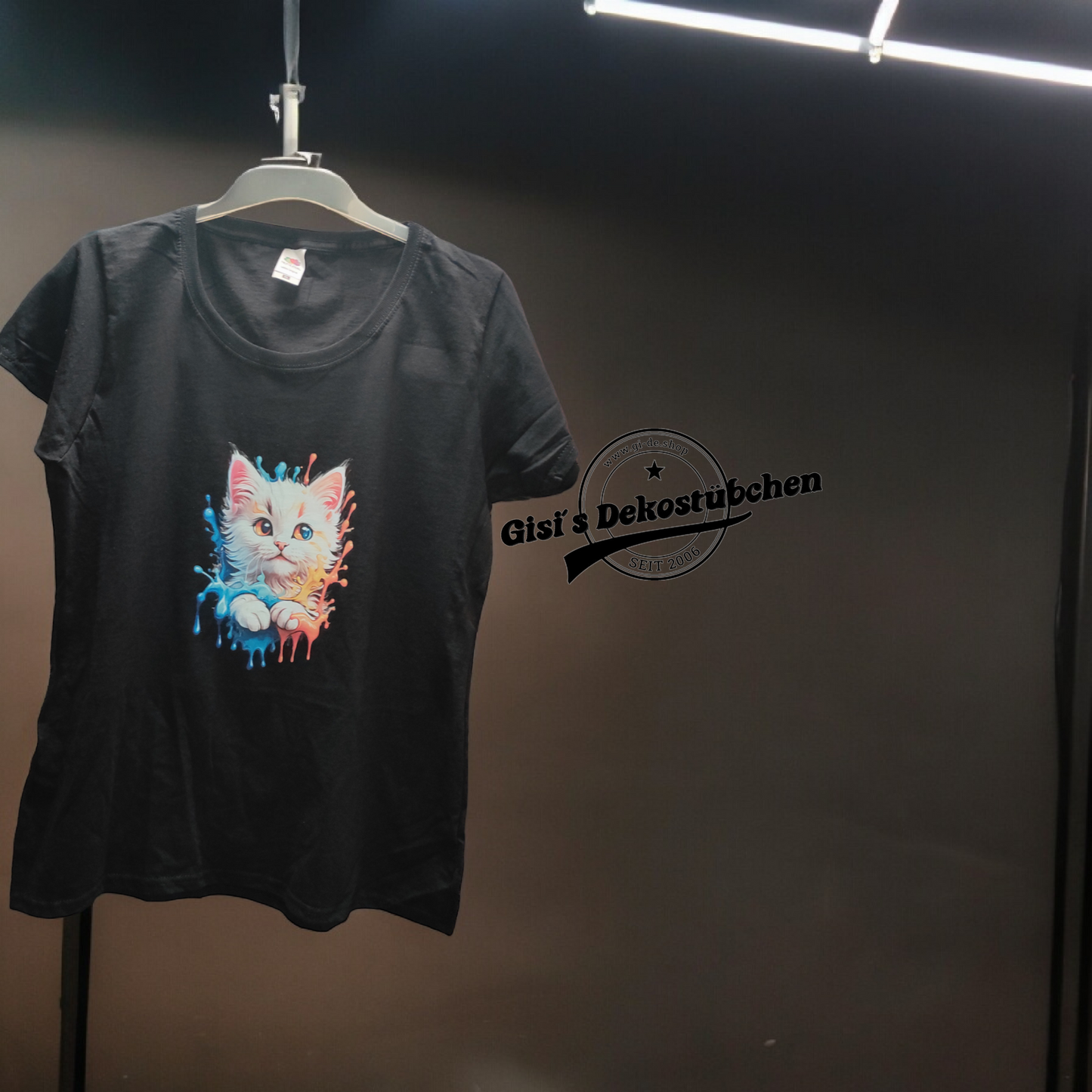 Aquarell cooles Katzen-Shirt, Geschenk