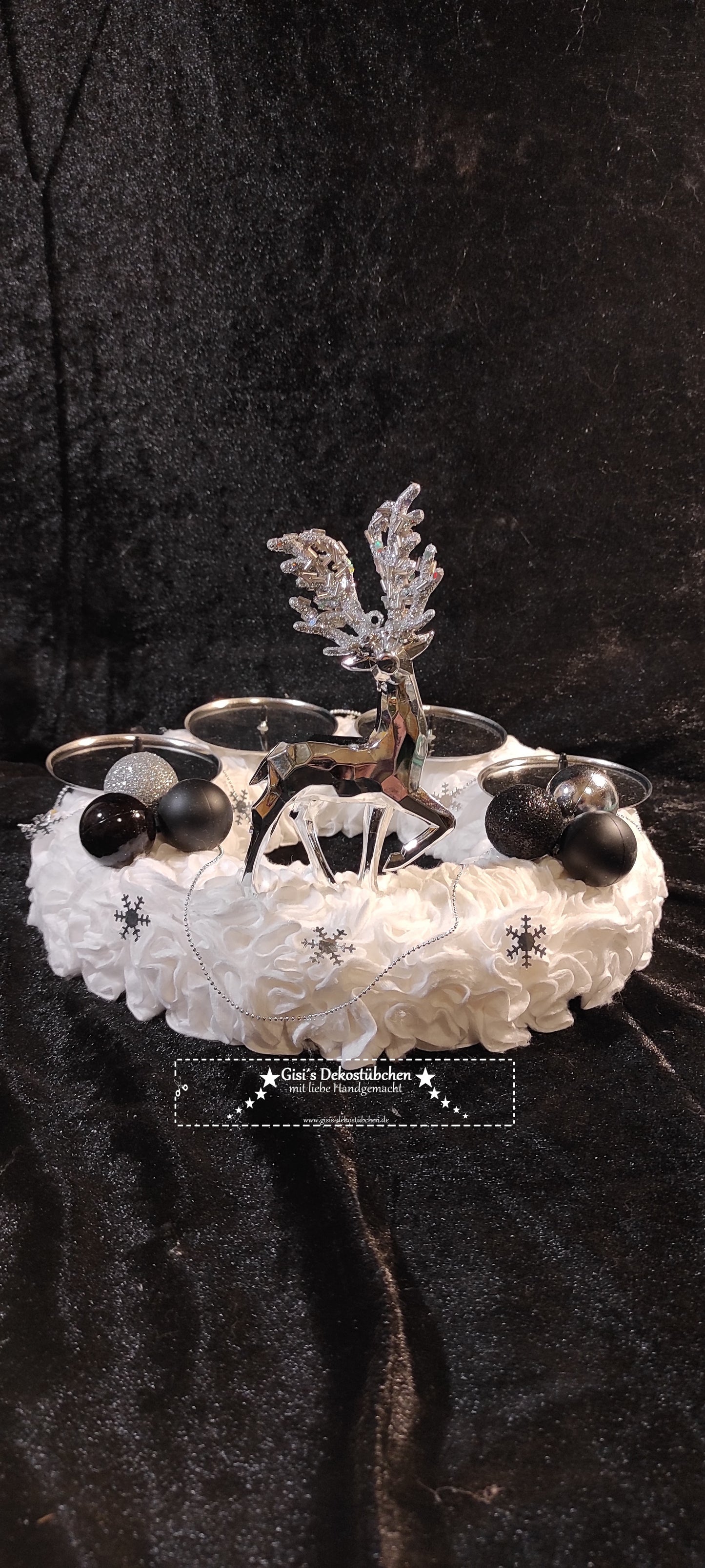 Adventskranz "Hirsch im SCHNEE-XMAS"