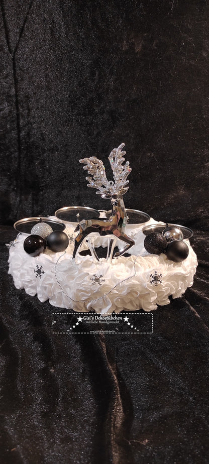 Adventskranz "Hirsch im SCHNEE-XMAS"