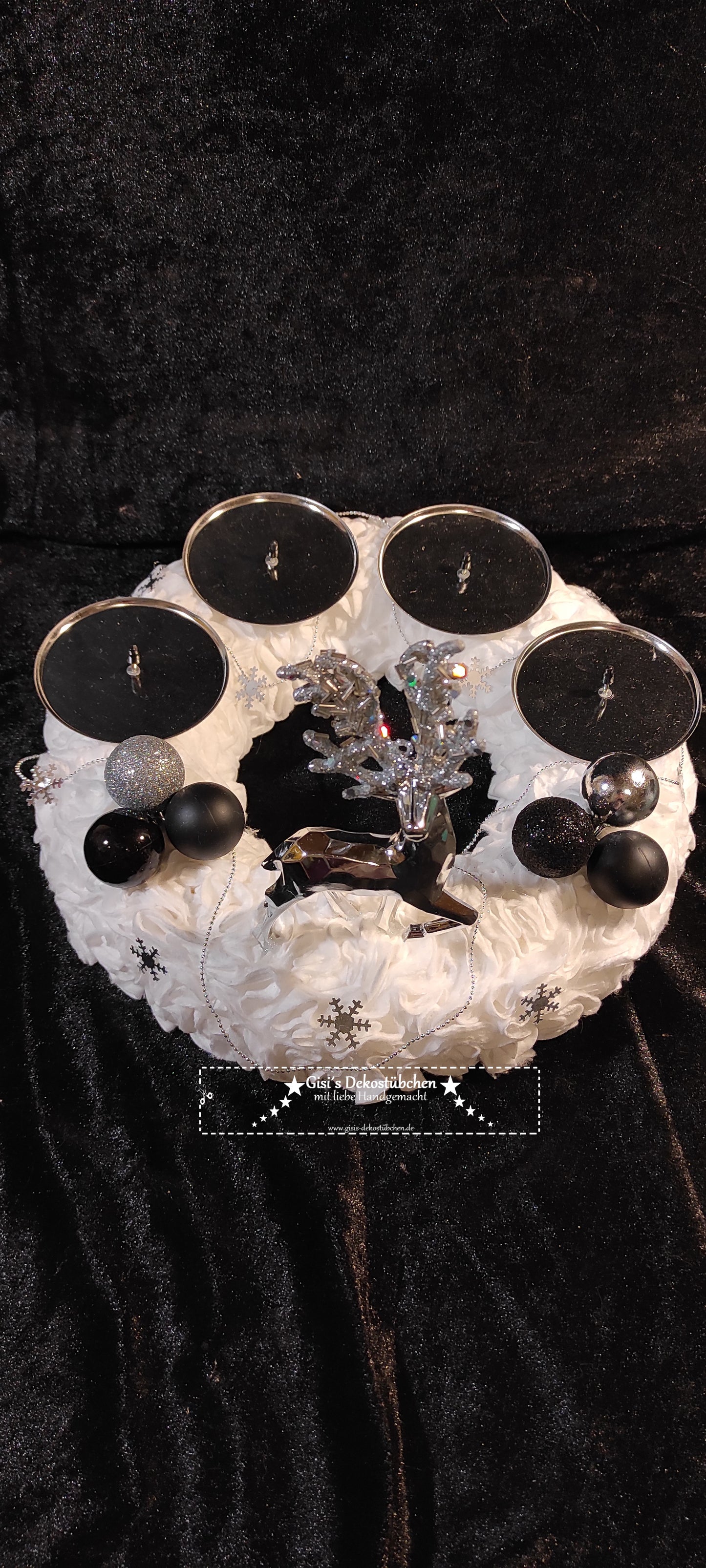 Adventskranz "Hirsch im SCHNEE-XMAS"