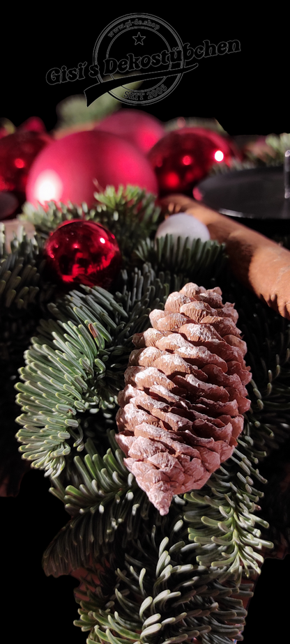 Adventskranz Rosenrot